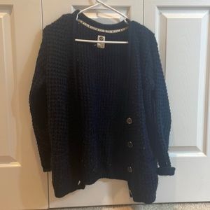 roxy navy blue cardigan w pockets